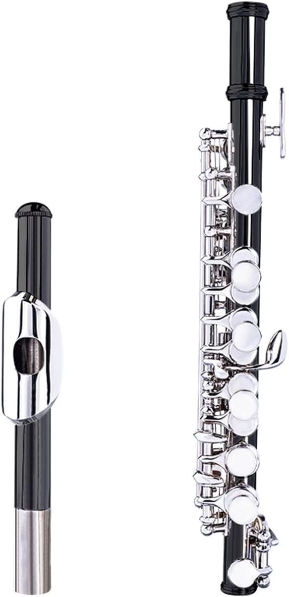 Flutes C Key Piccolo Cupronickel Flute Silver Plated W/Case Cloth and Gloves Woodwind Instrument