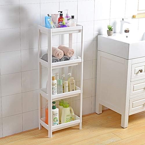 VIDI Shower Shelf, White Bathroom Plastic Standing no Drilling Corner Holder Organizer Storage Shelves with Strong Suction Cup