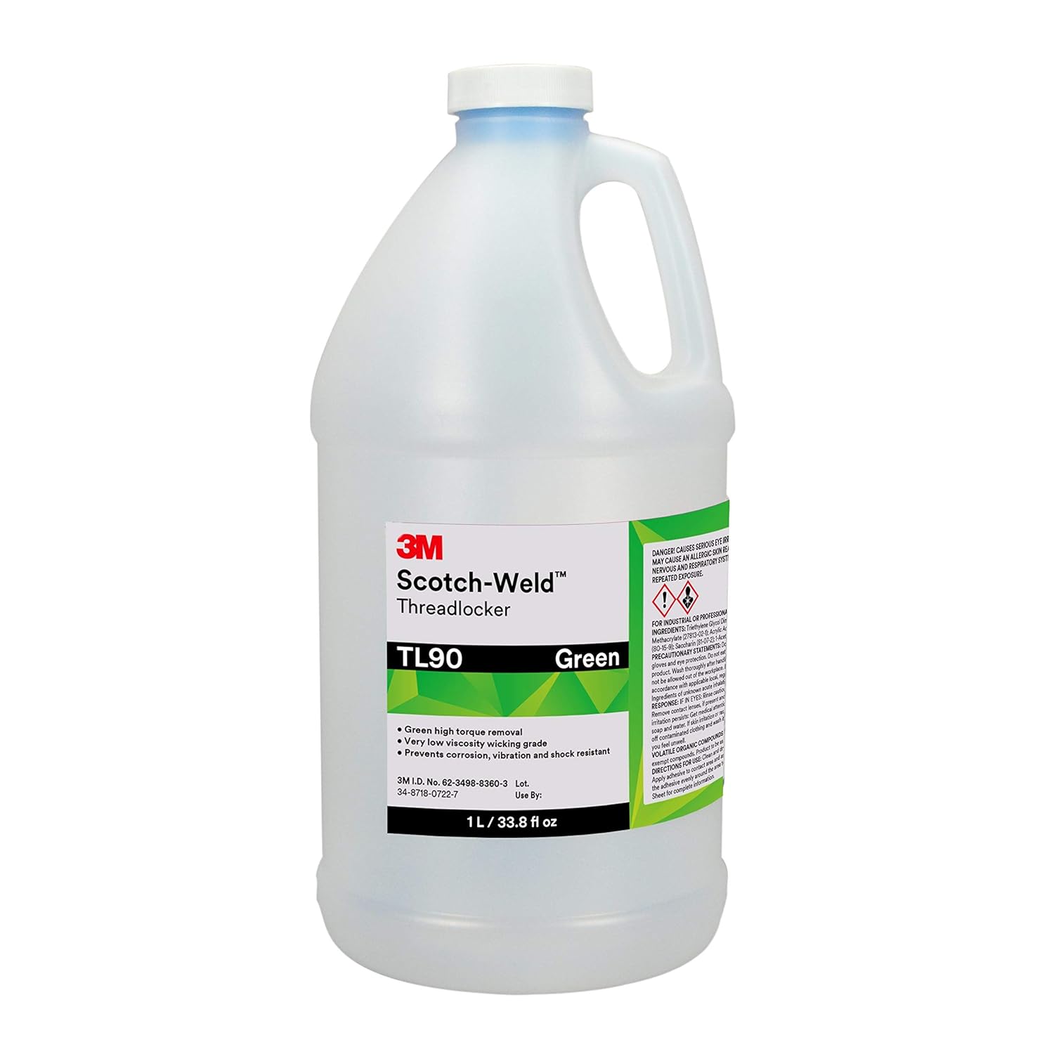 3M Scotch-Weld 25150-case Threadlocker TL90, 1 L Bottle, Purple, 33.8 fl. oz.
