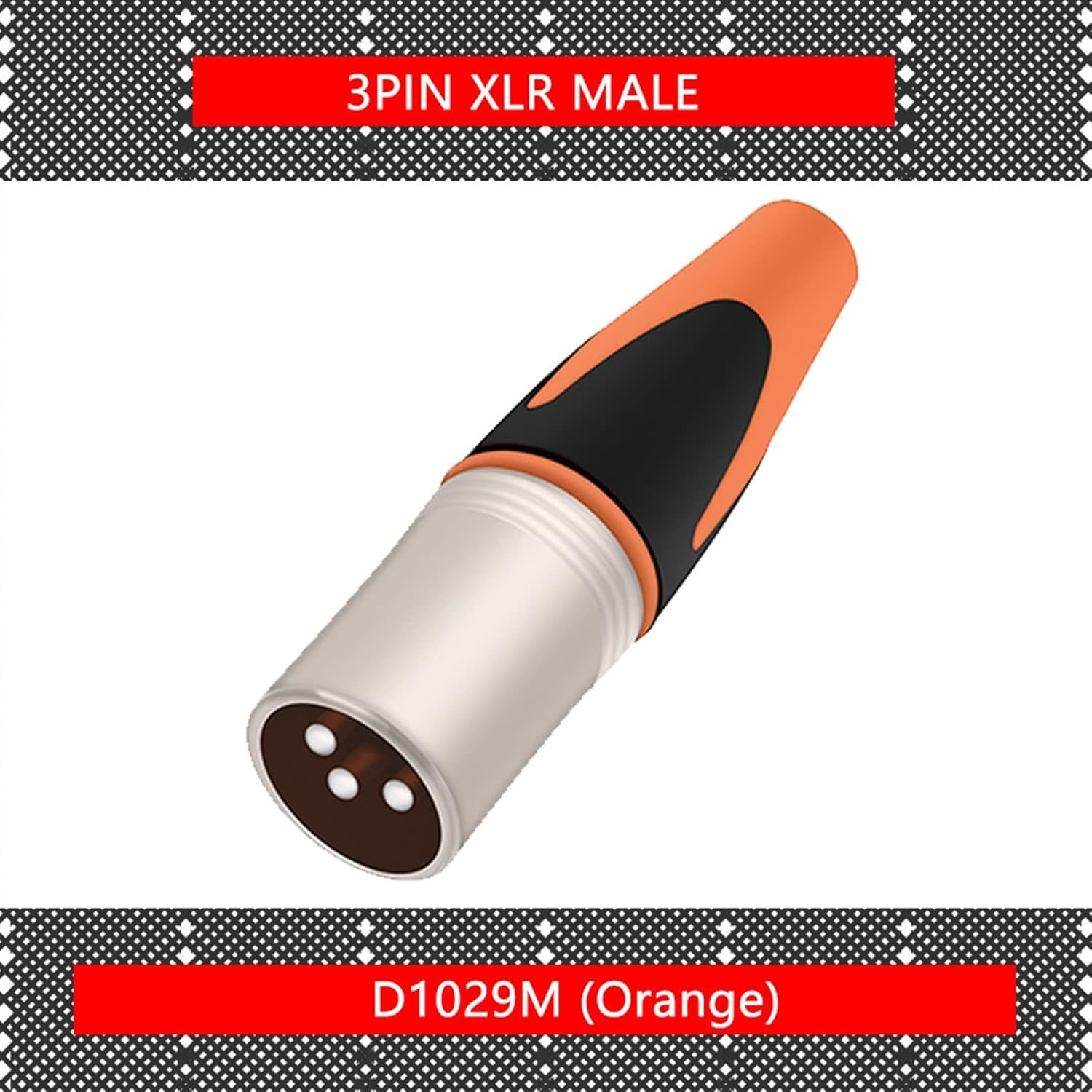 X L R Plug 3Pin Metal X L R Adapter Female/Male Microphone Connector Plug Straight Balanced Socket 10Pcs (Color : 10xM 3P)