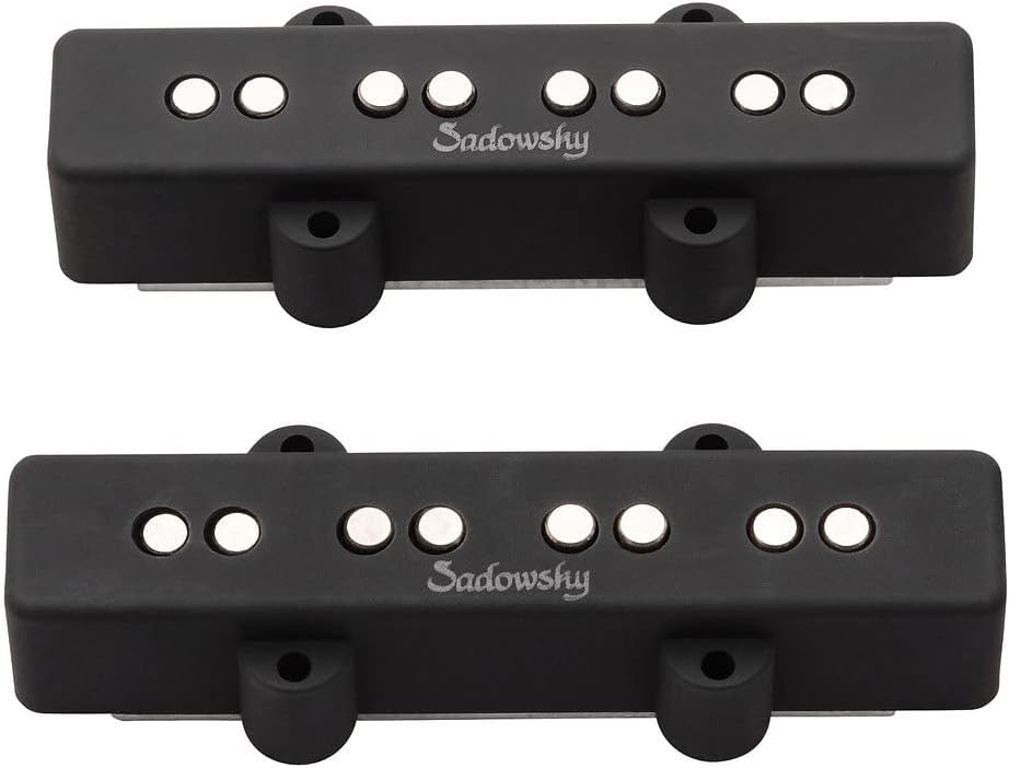 Sadowsky J/J-Style Bass Pickup Set (Alnico V/Alnico III), Noise-Cancelling, Split Coil, 4-String - Bridge & Neck, SAC PU J4 S NC, Black