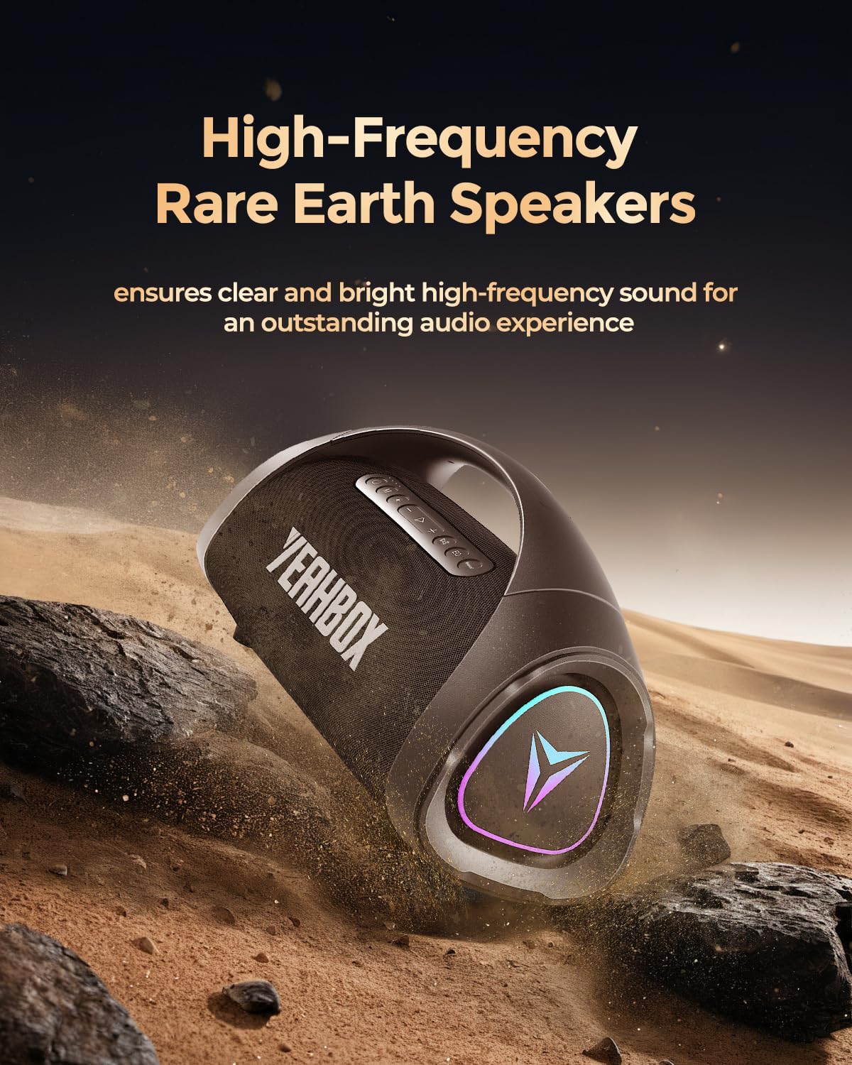 Sonic Boom MAX 300W Max Large Bluetooth Speaker Loud, Massive Bass, IPX66 Waterproof Party Portable Speaker with Subwoofer/EQ/Fast Charge, Outdoor Wireless Speakers