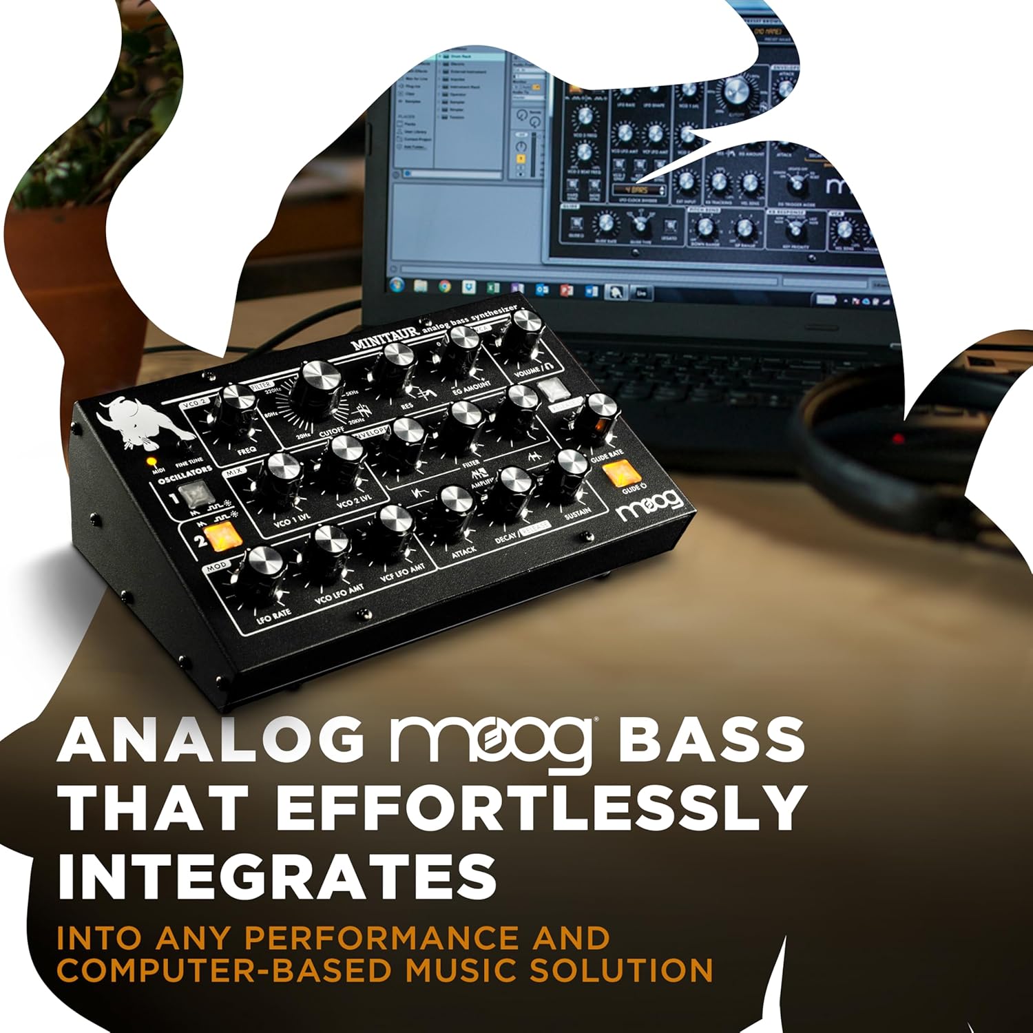MOOG Minitaur - Analog Bass Synthesizer Module with Headphone Amp, 128 Presets, Software Editor