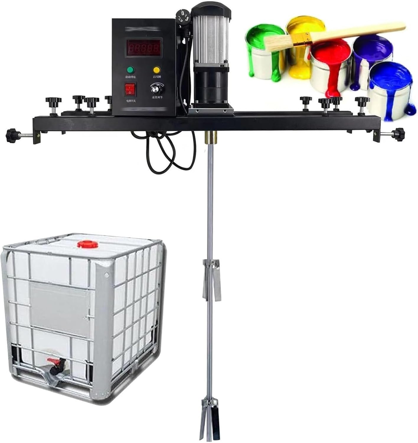 IBC Air Agitator, Electric Tank Mixer Machine, 0-1000rpm, Bracket Mixer, Paint Stirring Machine Bracket Air Agitator Paint Mix Tool(