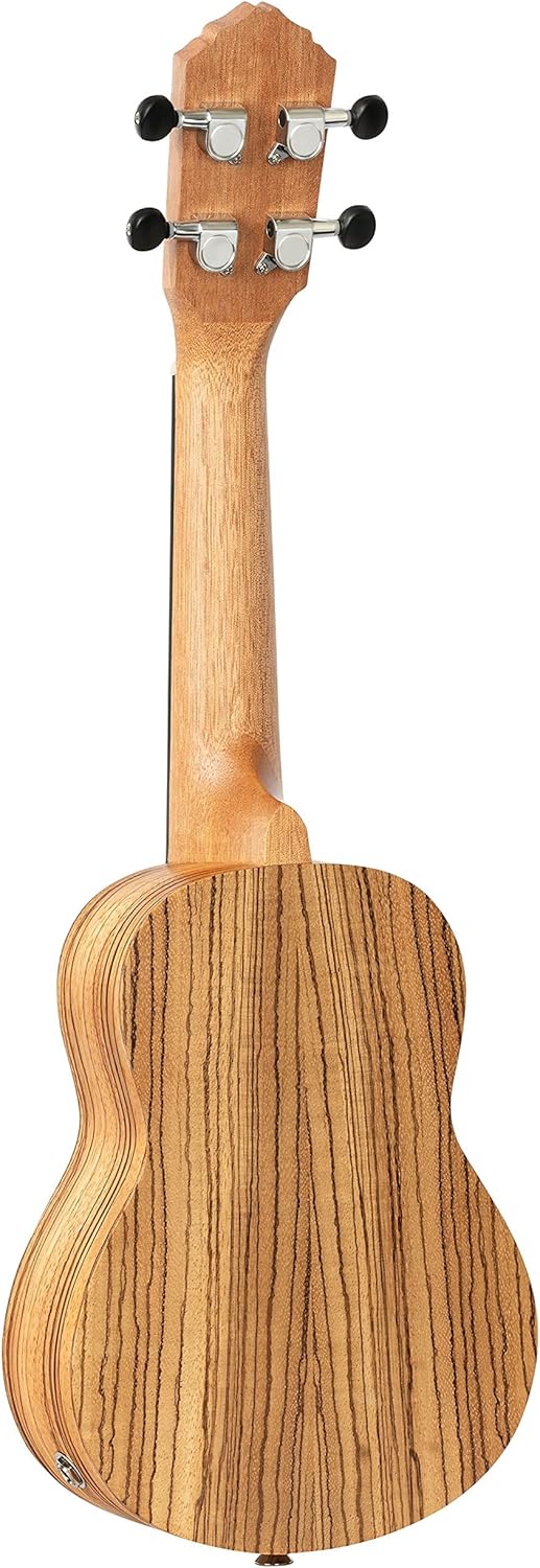 Ortega Guitars, 4-String Timber Series Soprano Acoustic-Electric Ukulele w/Bag, Right (RFU10ZE)