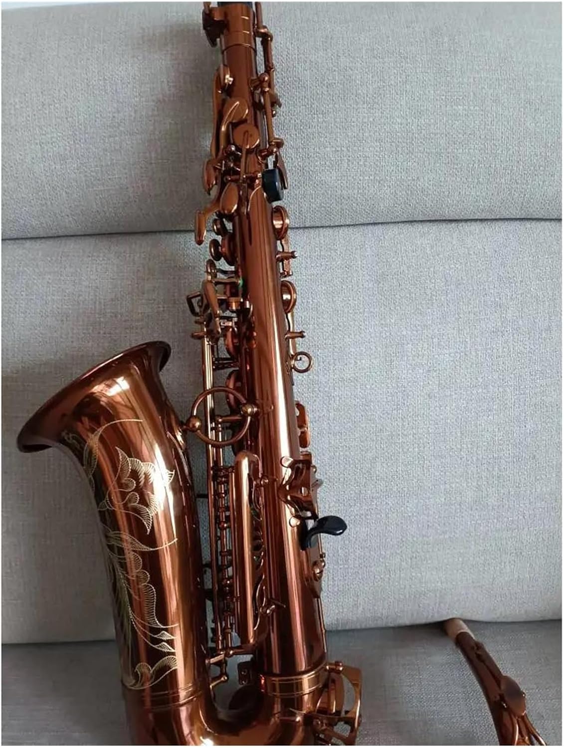 Beginner saxophone Eb E-flat Alto Saxophone Sax Key Carve Pattern Woodwind Instrument With Case Other Aeccessaries (Color : Cloth bag)