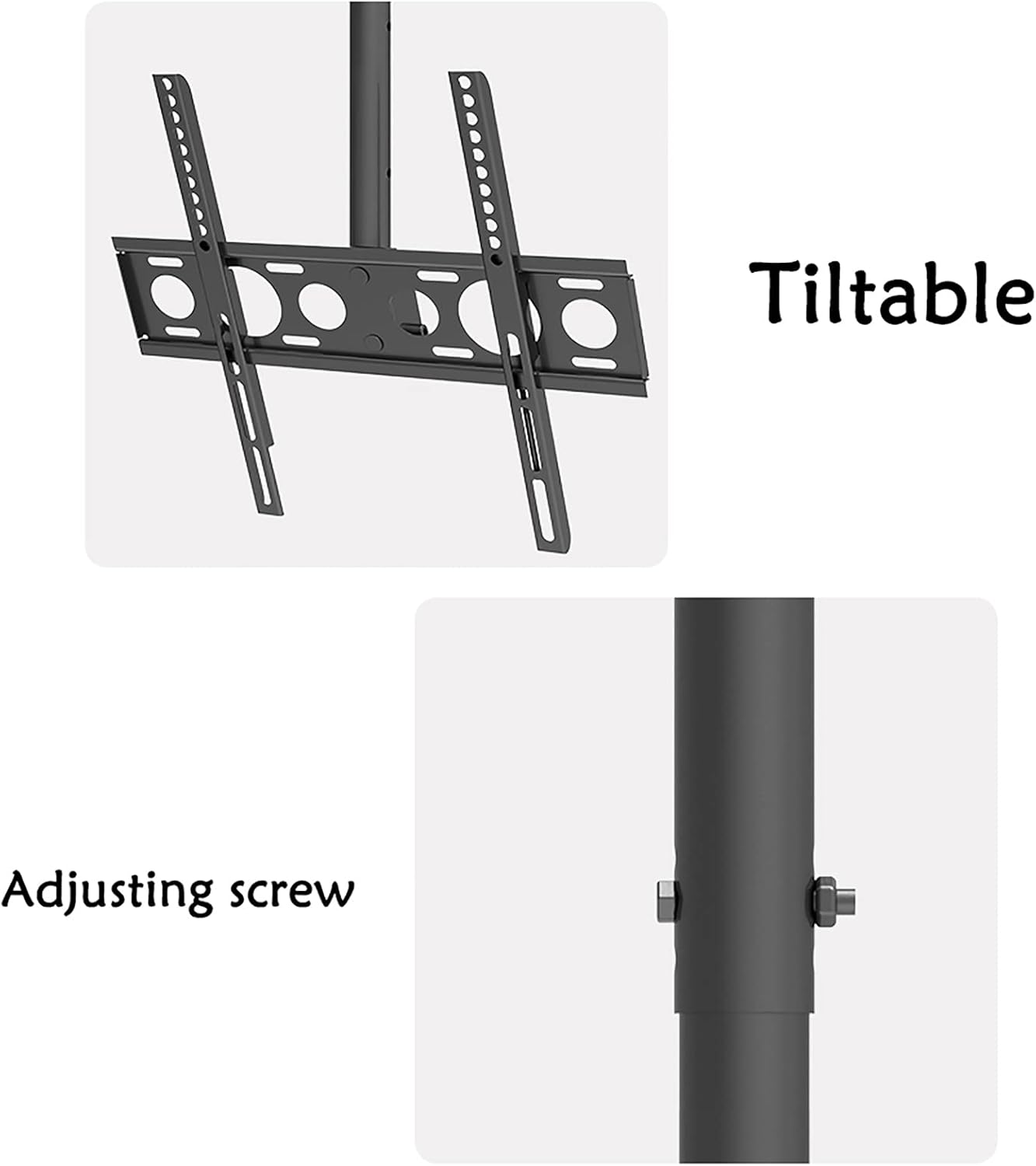 tv Wall Mount Ceiling TV Mount Bracket, for 26-60 Inch TVs Up to 110 Lbs, Max 400x400, Can Adjustable Tilt Swivel, Black (1.5)