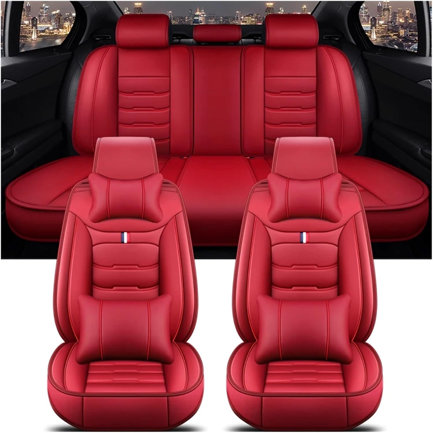 Universal Car Seat Cover Compatible with Most Car Model Comfortable Breathable Car Accessories Interior Details Seat Protector All Car Model(A)