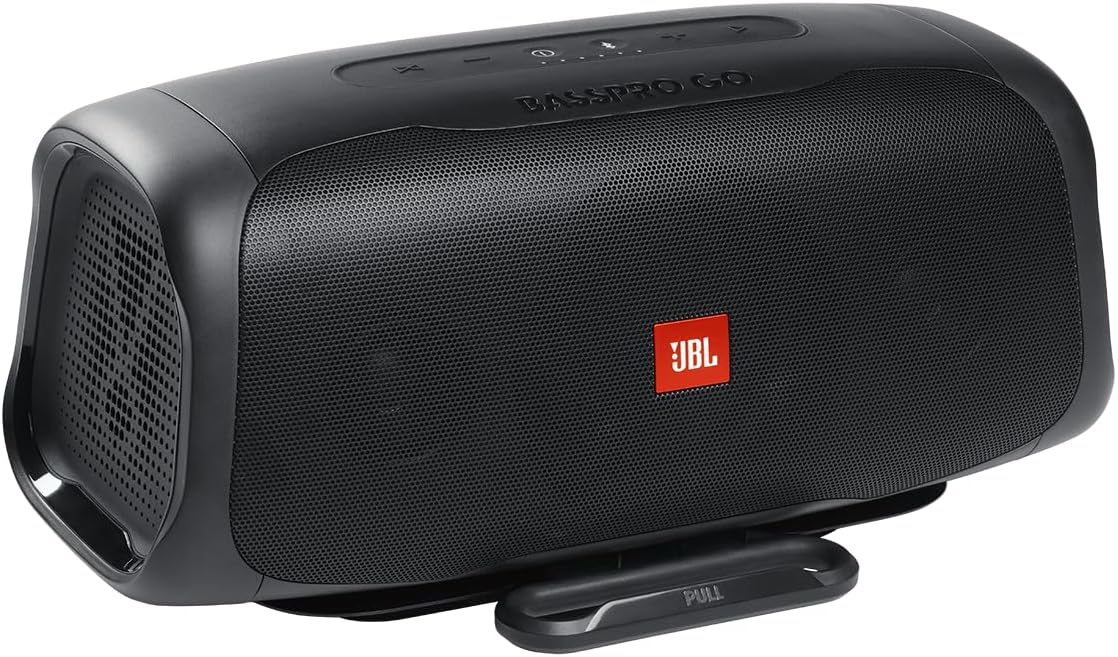 JBL BassPro Go V2 in Vehicle Powered subwoofer Full Range Portable Bluetooth Speaker (Black) (Renewed)