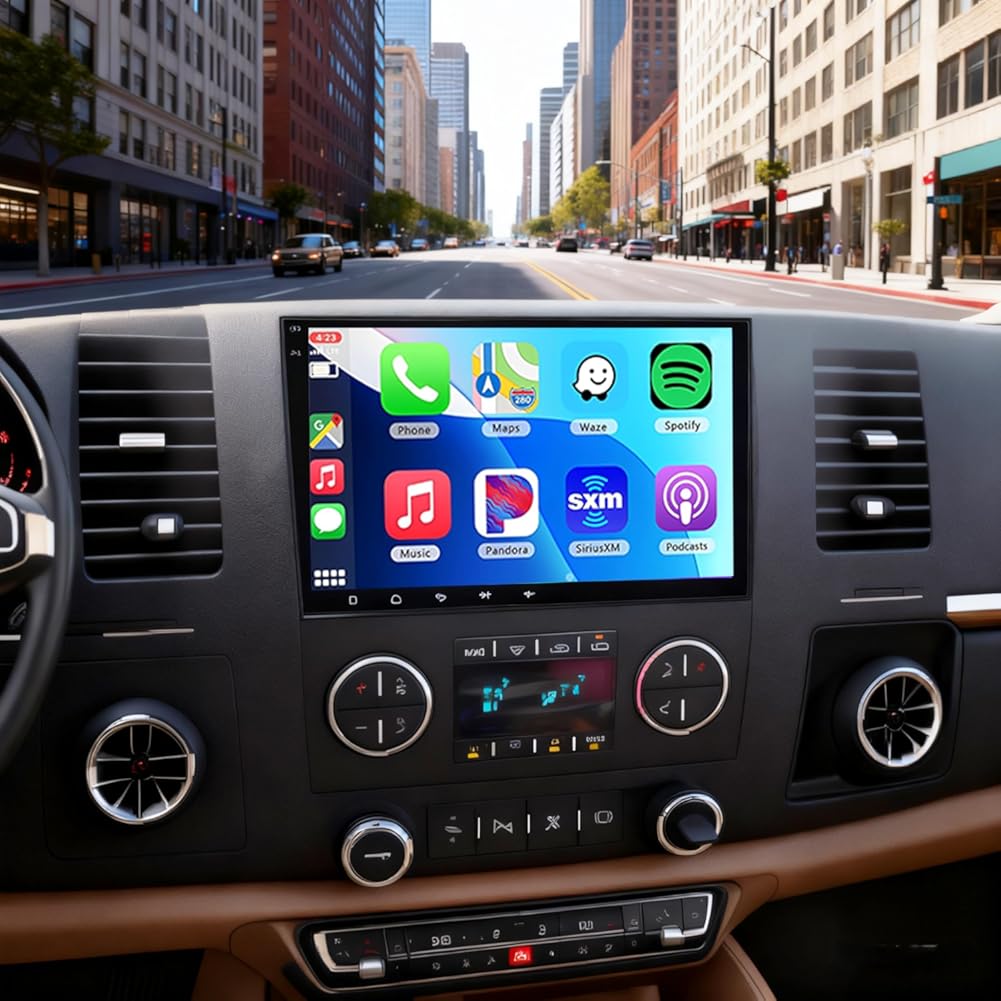 Double Din Car Stereo Radio Upgrade for GMC Terrain 2010-2017 with Wireless CarPlay & Android Auto,8