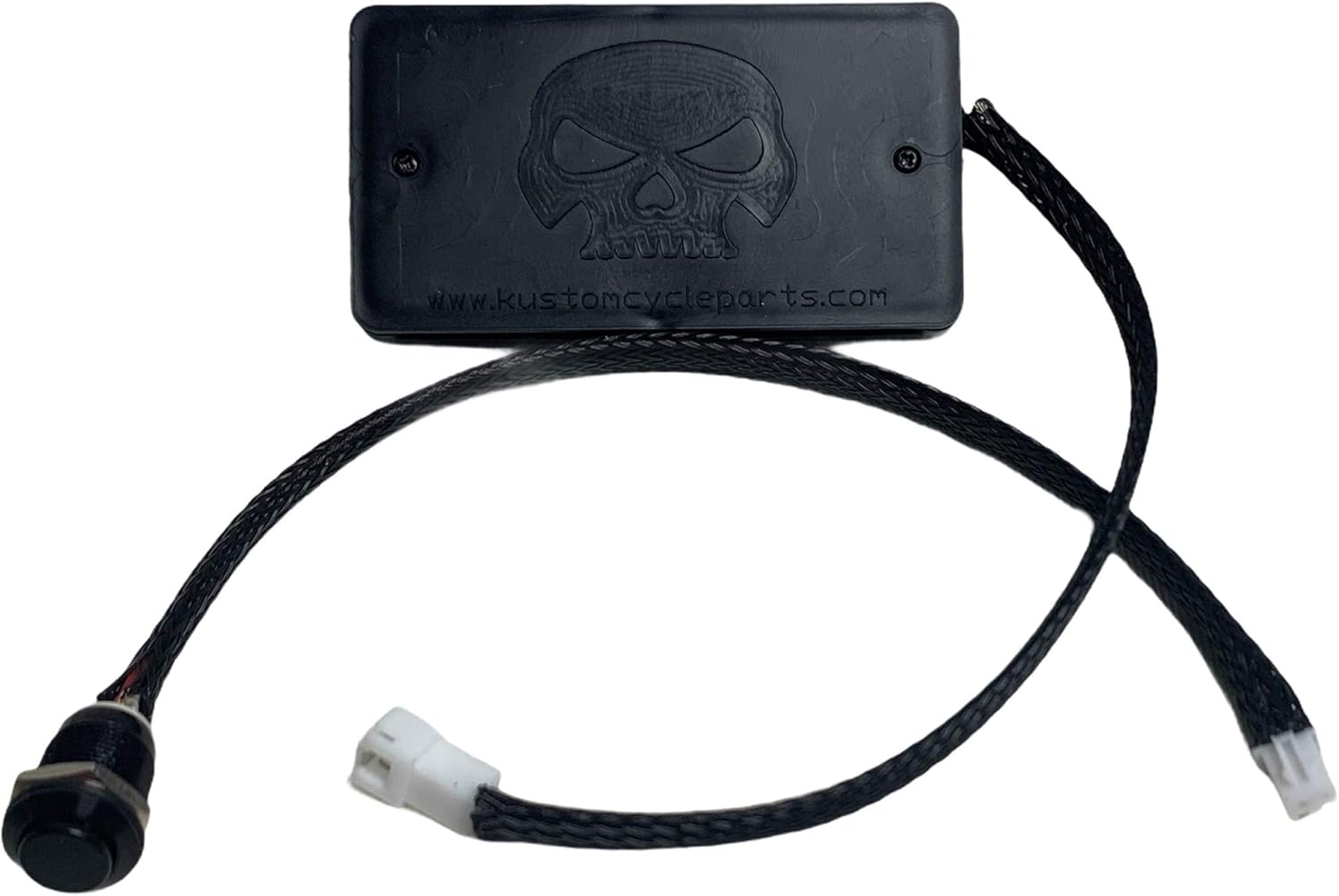 Kustom Cycle Parts Universal Garage Door Opener Remote Made to fit all Motorcycles, Golf Carts, UTV. Low Profile Button. Plug and Play. Made in the USA! (MyQ Only Small Black Button)