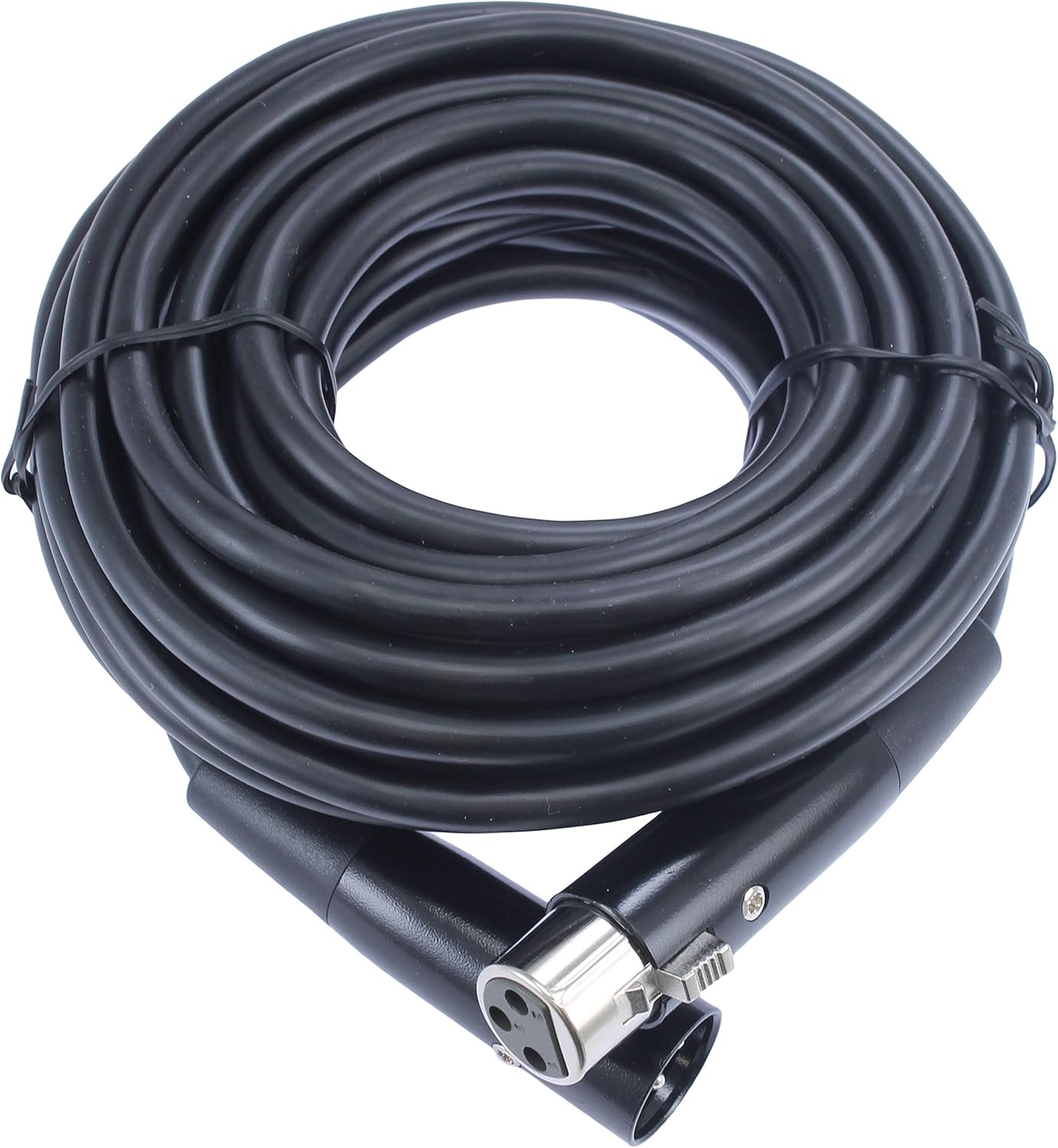 Male to Female XLR Cable with Black Metal Connectors (10, 25ft)