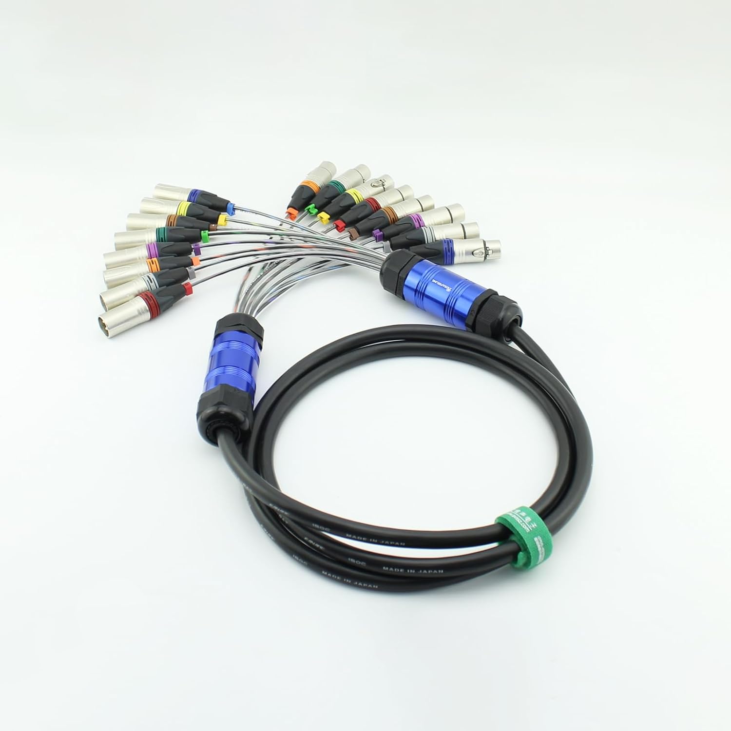Hand-Welding XLR Snake Cable 8 Channel Male to Female Balanced Microphone Cable, for Stage Recording Studio Live Mobile Performance Signal Line, Made by Canare MR202-8AT, Neutrik NC3MXX NC3FXX