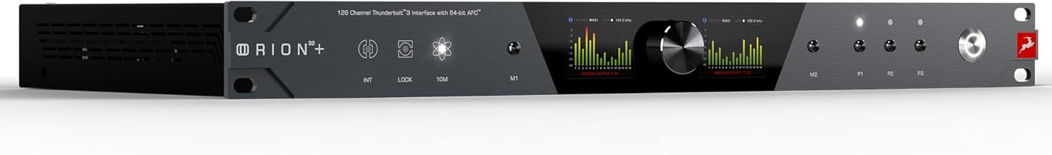 Antelope Audio USB Audio Interface w/32 Channel Mixing, Recording Studio Equipment for Production — Thunderbolt 3 Pro Audio Device Orion 32+ Gen 4 for PC Computer — Windows, macOS