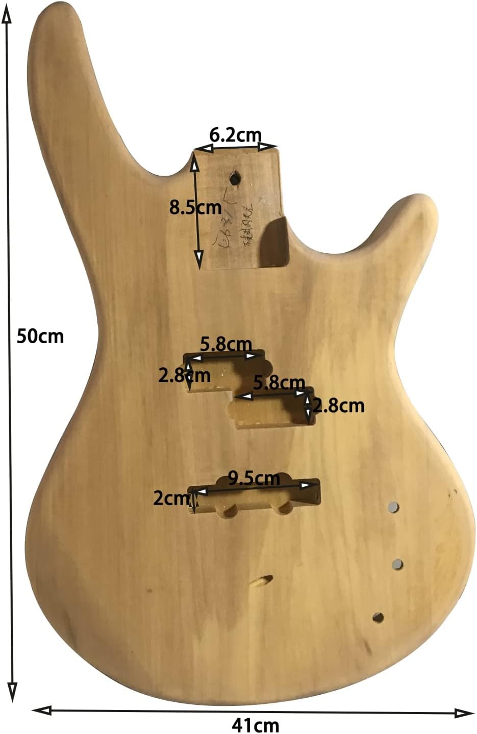 TSTS Black Color Alder Electric Bass Guitar Body 6.2cm Pocket Width for ST Bass Guitar Panel Guitar DIY Accessory (Color : 01)