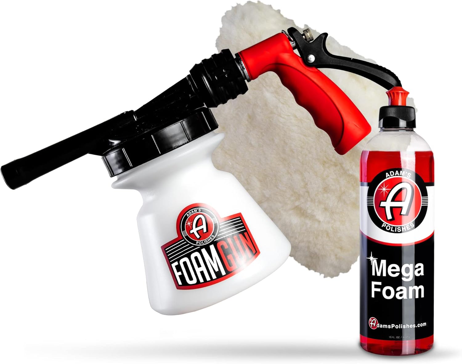 Adam's Polishes Standard Foam Gun & Mega Foam Bundle - Car Wash Foaming Sprayer for Garden Hose | Mix with Car Soap & Water & No Pressure Washer Required | Premium Grade Auto Detailing Tool