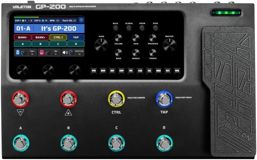VALETON GP-200 - HD modeling Multieffect and USB Audio interface, Black