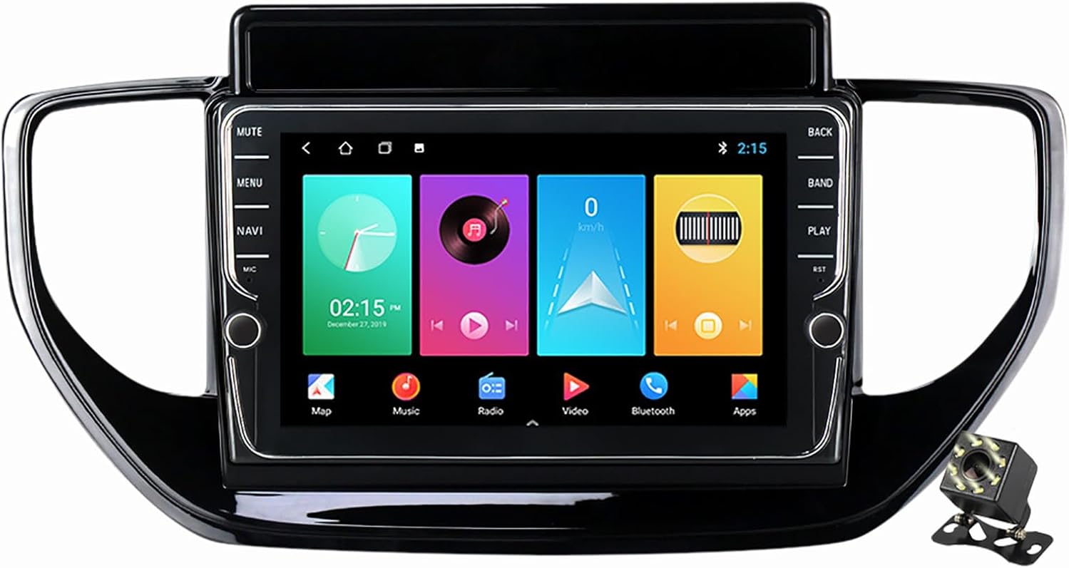 Charmstep Android 11 Car Radio Stereo Autoradio for Hyundai Solaris 2 II 2020-2021 Multimedia Player with Car-Play Android Auto BT Navigation GPS WiFi 4G FM RDS SWC+Backup Camera