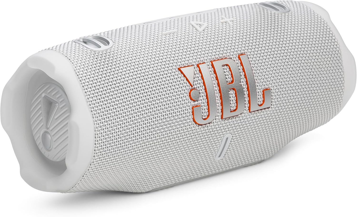 JBL Charge 6 - Portable Waterproof & Drop-Proof Bluetooth Speaker, Bold Pro Sound with AI Sound Boost (White) (Renewed)