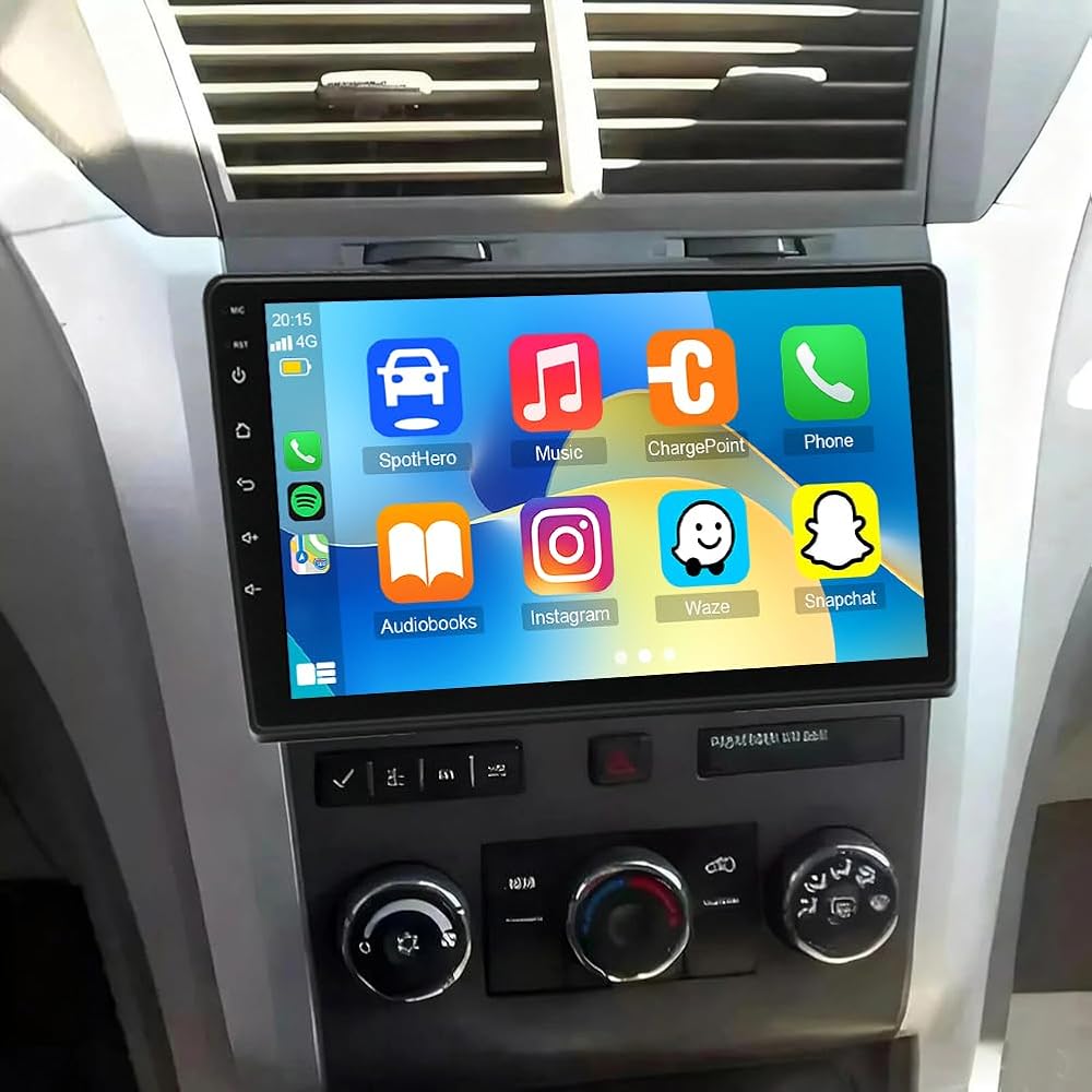 Android 14 Double Din Car Stereo Upgrade Radio for Chevrolet Traverse 2009-2012,10in Touchscreen Support Carplay Android Auto RDS DSP SWC GPS WiFi BT Mirrorlink Mic Backup Camera-4+64G