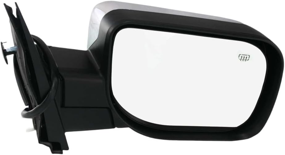 For Infiniti QX56 2004 2005 2006 2007 Door Mirror Passenger Side | Power Glass | Heated | Chrome Cover | SE Model | Replacement For NI1321172 | 615343184166, 96301ZC20A