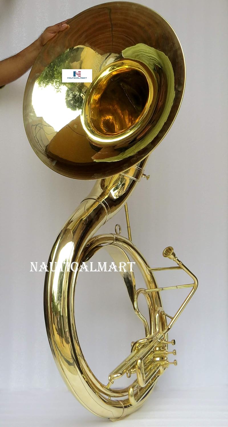 Jumbo 24-inch Bell Superbrass BBb Sousaphone Natural un-lacquered Brass musical instrument gift