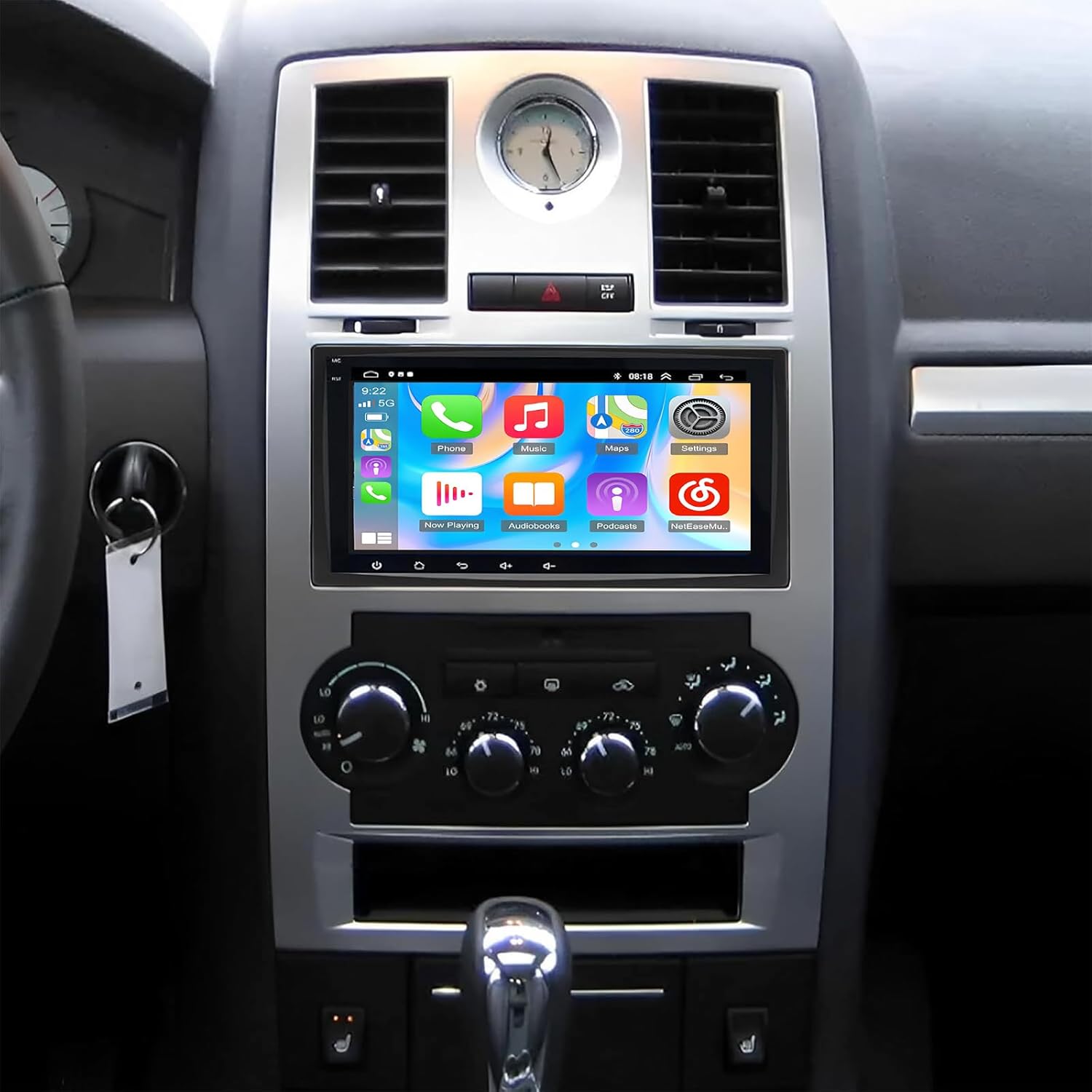 PHEZEN 8inch Android 14 Car Stereo Radio with Carplay/Android Compatible for Dodge Ram 1500 2500 Durango Magunm, for C-hrysler 300 300C Aspen, for Patriot Grand Cherokee Compass Commander 2+32G