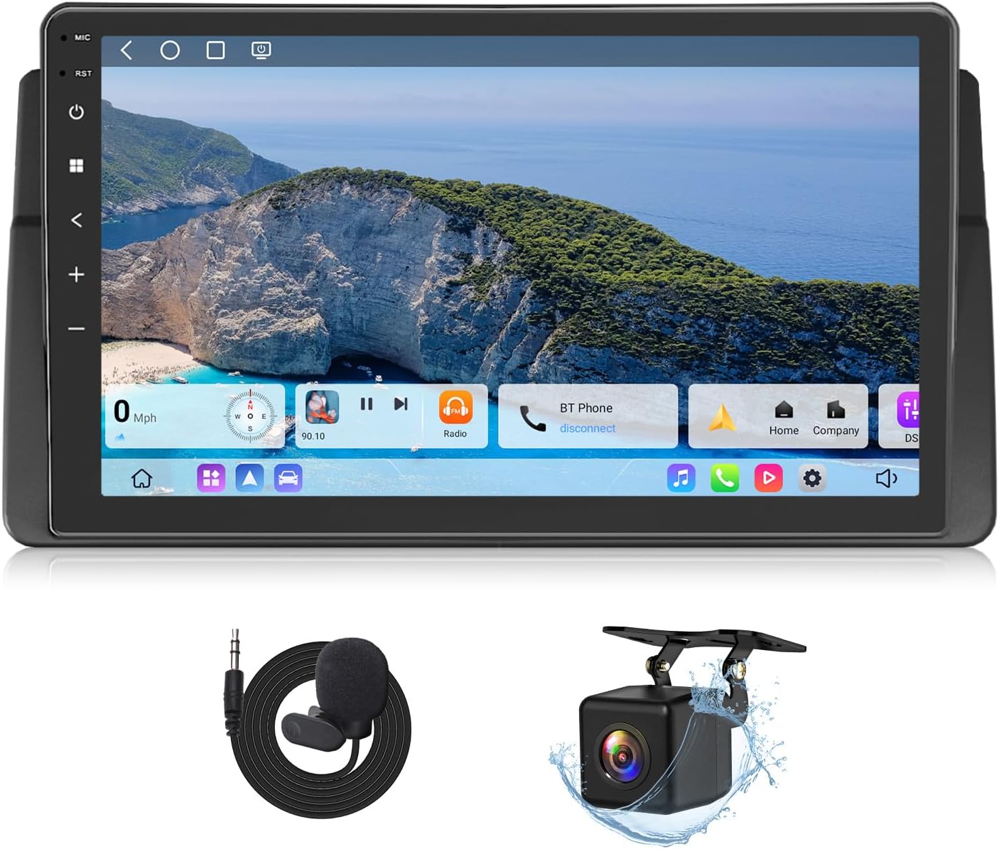 Eonon 9 inch Double-Din Car Stereo Compatible with BMW E46,Android 13 6+64GB 4G LTE CarPlay Android Auto WiFi GPS Bluetooth DSP MirrorLink Support DAB+ OBDII Backup Camera Car Radio Stereo E46X6S