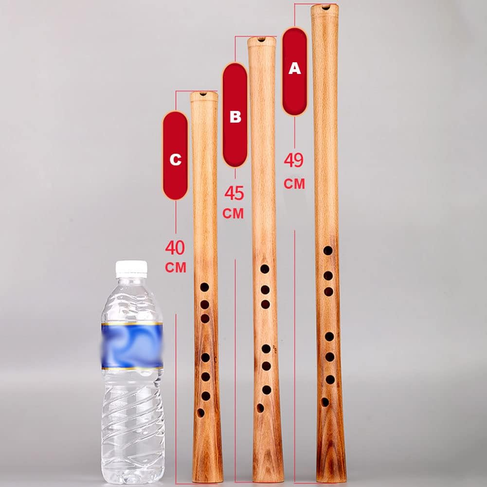 A Small Hole Pitch Beech Shakuhachi, There are Three Tones of A, B Flat, and C to Choose from, Chinese Traditional Folk Musical Instrument,B Flat