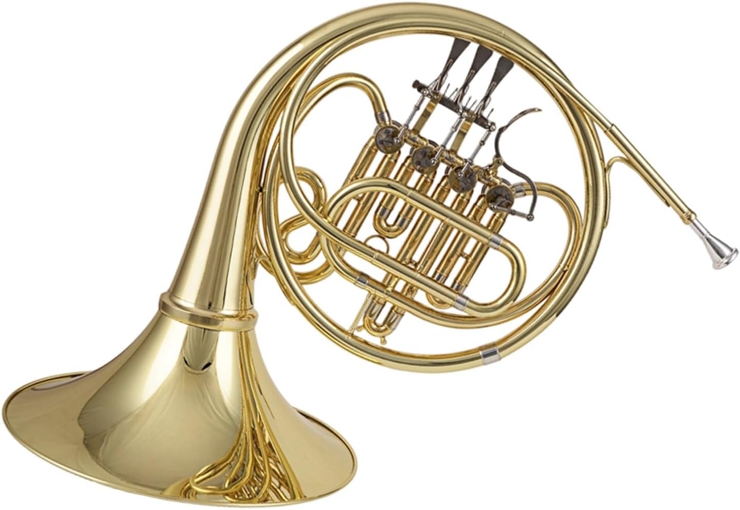 4 Key French Horn French Horn B Flat Four Key Single Row Lacquer Gold Playing Instrument Adult Professional