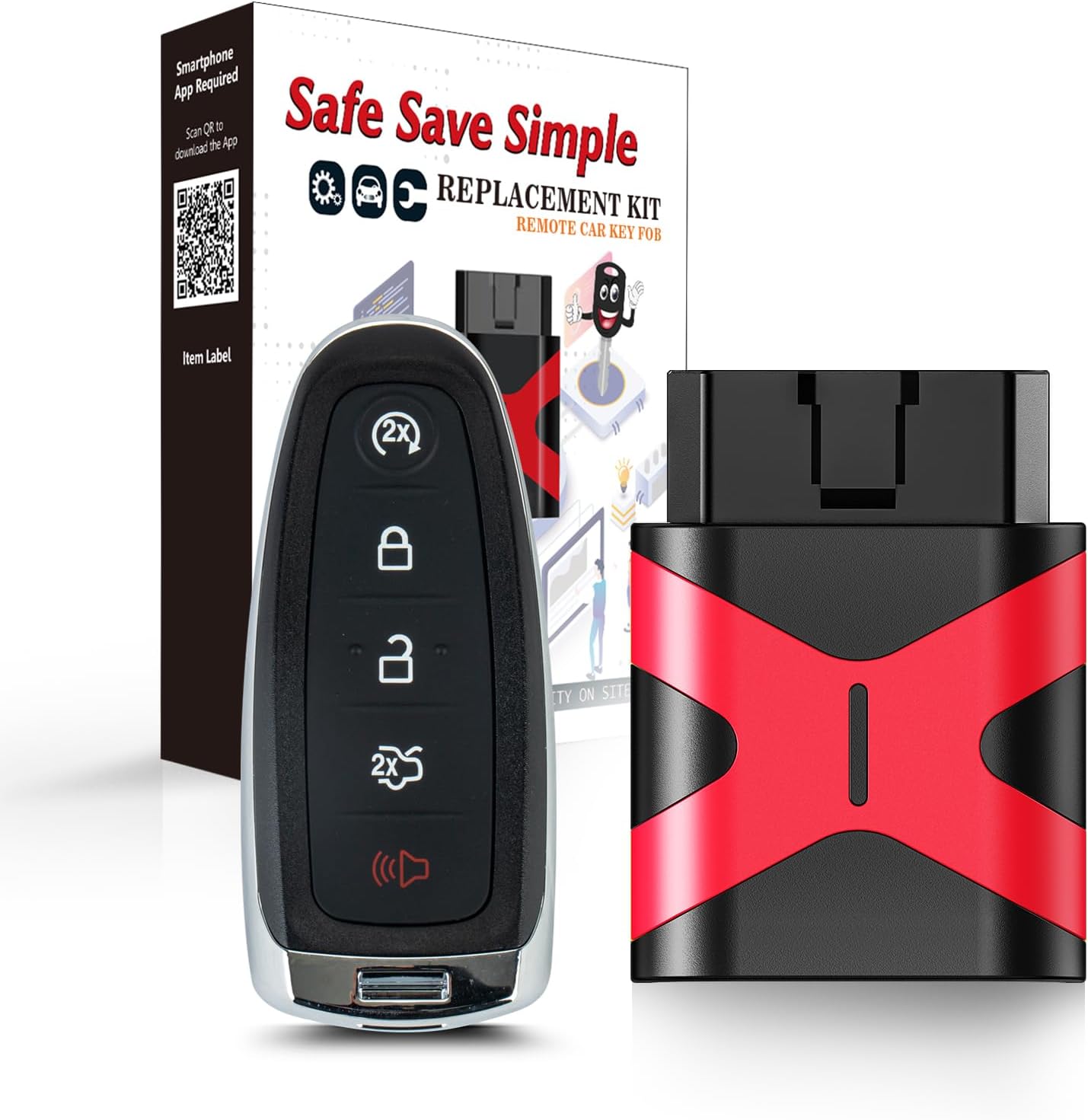 Replacement for Ford Escape Titanium Focus SE and Titanium 2013 2014 2015 2016, Smart Remote Key M3N5WY8609 164-R7995 with 4D Chip