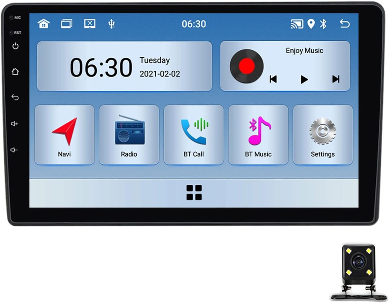 Double Din Car Stereo Receiver, 9 Inch Touch Screen Car Radio Bluetooth MP5 Player for Renault Sandero Dacia Duster Captur with Backup Camera Support Carplay/Auto/Mirror Link/DSP/USB