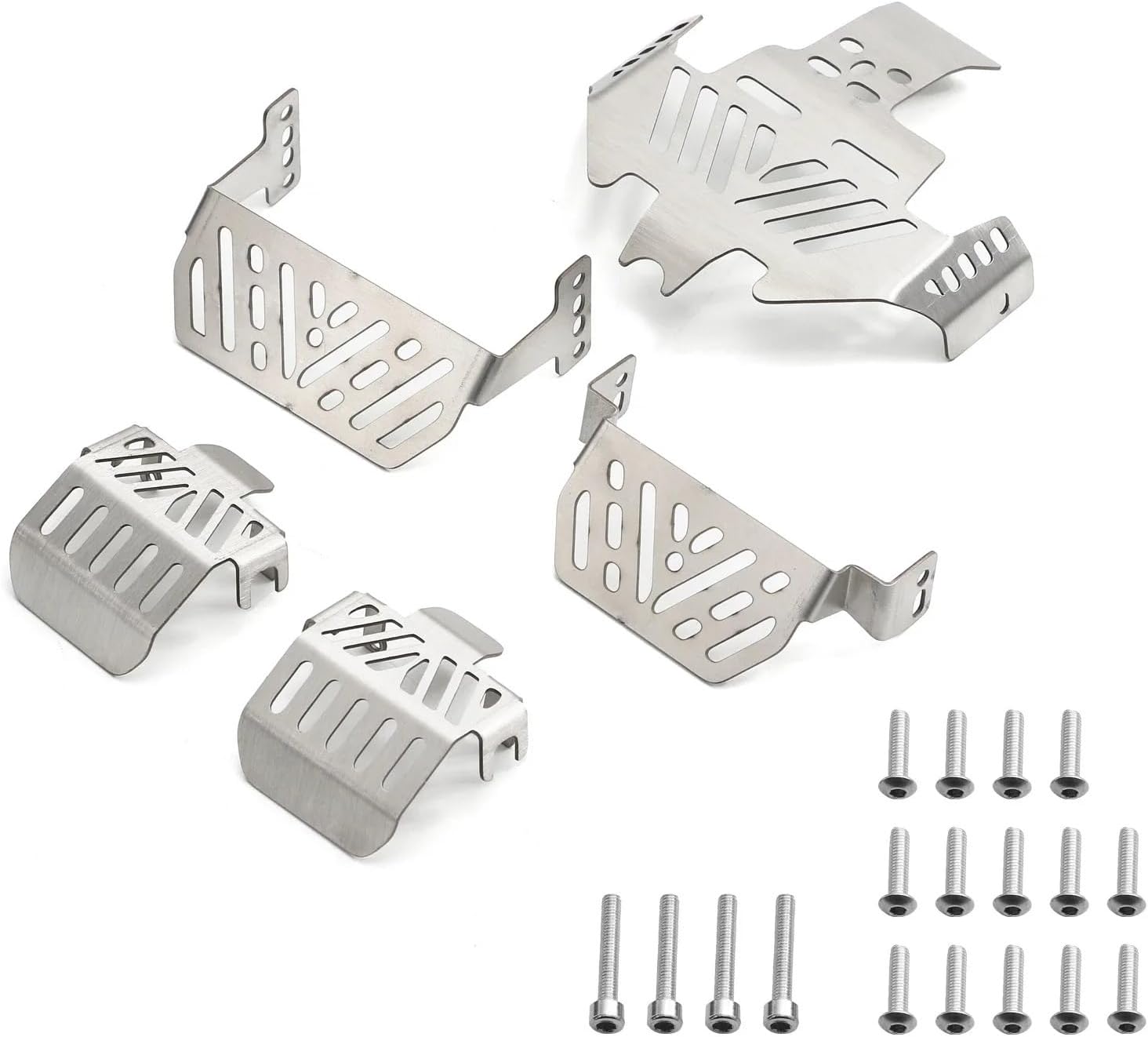 RC Crawlers Components For Traxxas For TRX4 Sport 1/10 Body For Defender RC Chassis Armor Set Car Stainless Steel Skid Plate Replacement Parts Decoration Accessories(Size 5PCS)