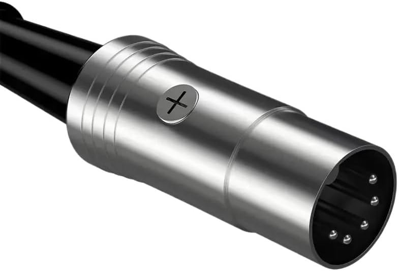 5-pin MIDI Audio Cable Male to Male XLR Adapter Cable Suitable for Electric Piano Keyboard(12m)