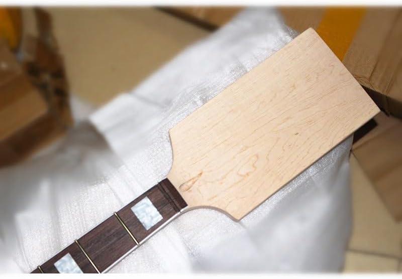 20 Frets Paddle Headstock DIY Maple Electric Bass Guitar Neck Rosewwood Fingerboard Inlay Block Guitar Accessories Parts