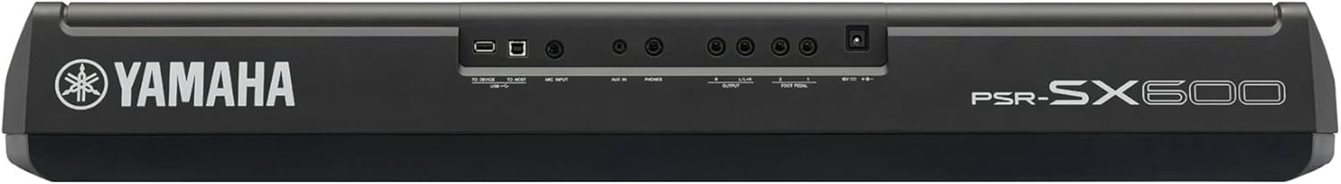 Yamaha 61-Key Arranger Keyboard, Multiple Styles and Voices, Assignable Live Control Knobs, Black PSRSX600