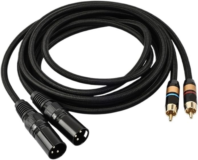 High-end R/CA to XLR Male and Female Audio Cable, R/CA Head to XLR Balanced Cable Connection Cable(RCA to XLR Male,5m)