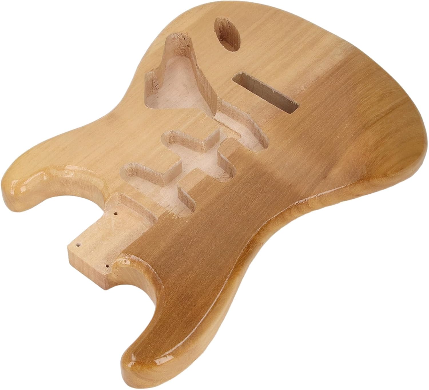 Unhed Electric Guitar, Walnut Wood Guitar, Triple Single Pickup Hole, Customizable DIY for Musicians and Builders, Handcrafted with Walnut Wood