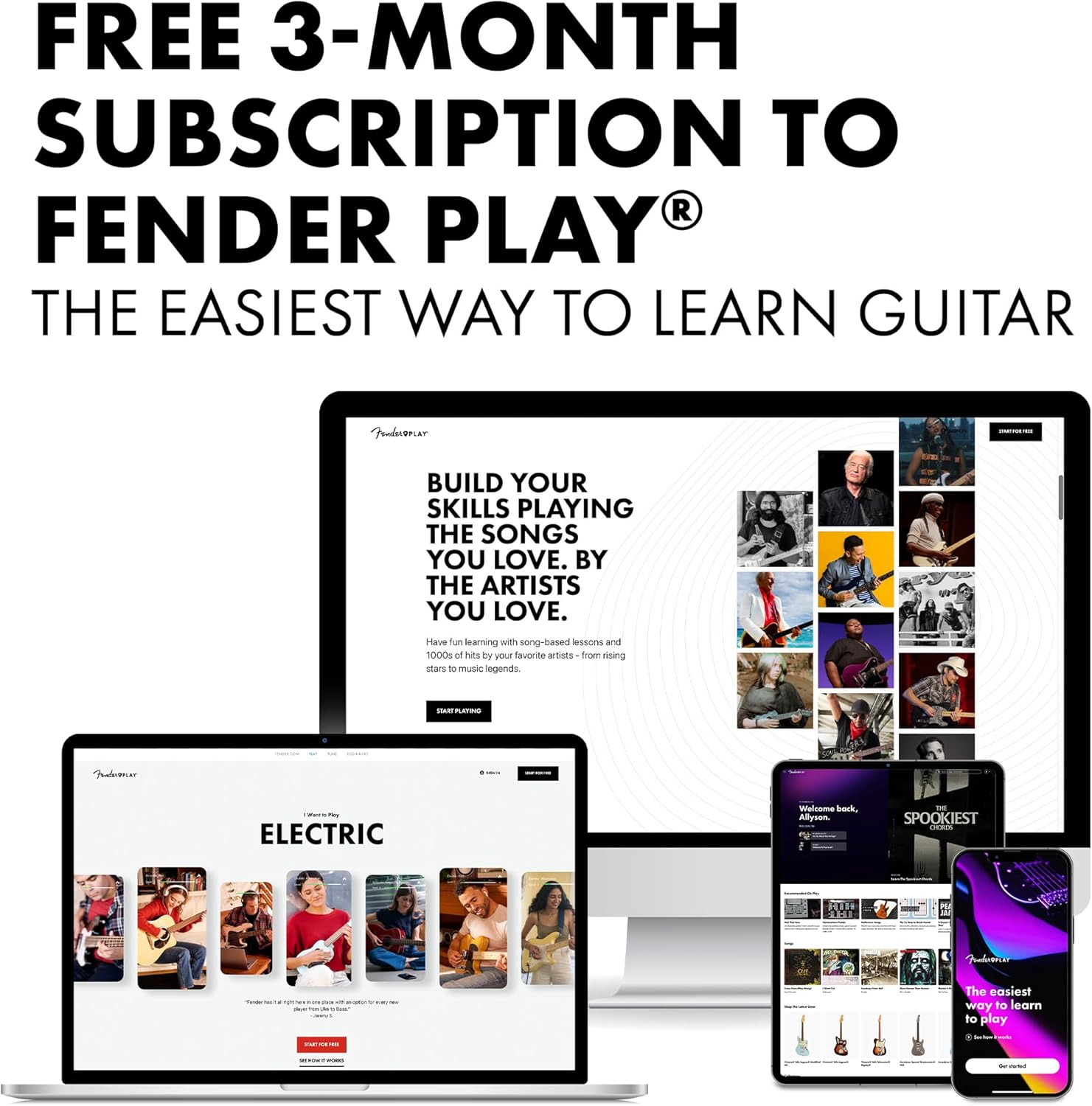 Squier Sonic Series Stratocaster Pack - 2-color Sunburst