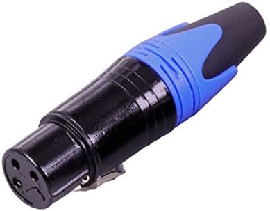 Davitu Electrical Equipments Supplies - 100PCS/lot 3 Pin XLR Plug Jack Male/Female Microphone Connector MIC Adapter XLR Cable Termininal Audio Wire Connector 7 Colors - (Color: Female Blue)