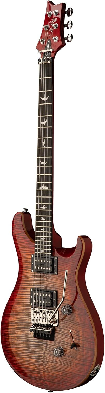 PRS SE Custom 24 Semi-Hollow Piezo, Charcoal Cherry Burst