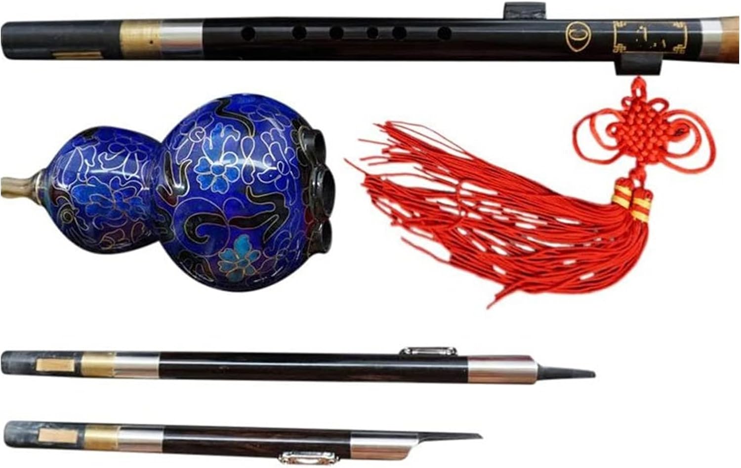 FLFL Hulusi Ebony 3 Octaves Hulusi Flute Woodwind W/Case (Color : Bb Key)