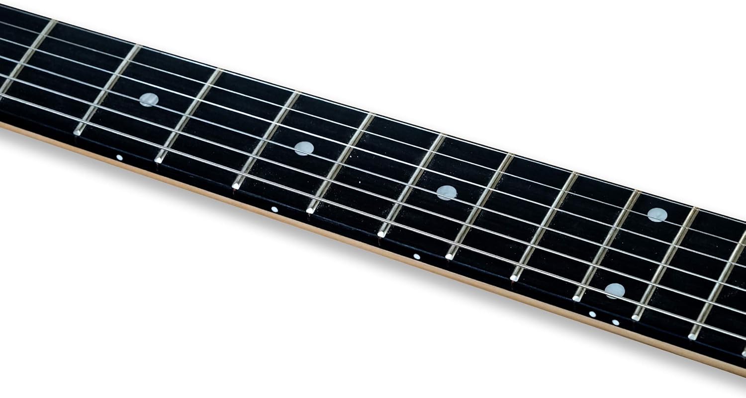 Gstyle 6 String Electric Guitar Maple Neck Burl poplar top Okoume Body, YGES-60-BP