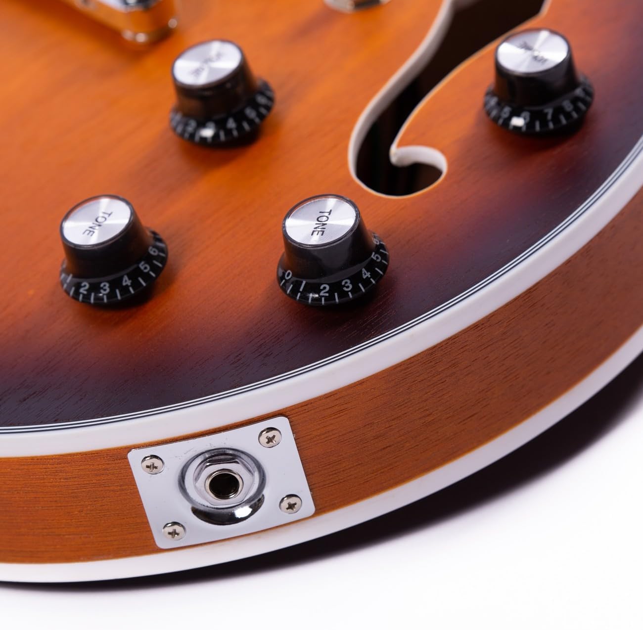 LPF Semi-Hollow Body Electric Guitar,Matte Finish, Humbucker Pickups, mahogany Wood Body, mahogany Neck, Rosewood Fretboard, 6 Strings, Includes Guitarbag(GTLPF-02-black VS)