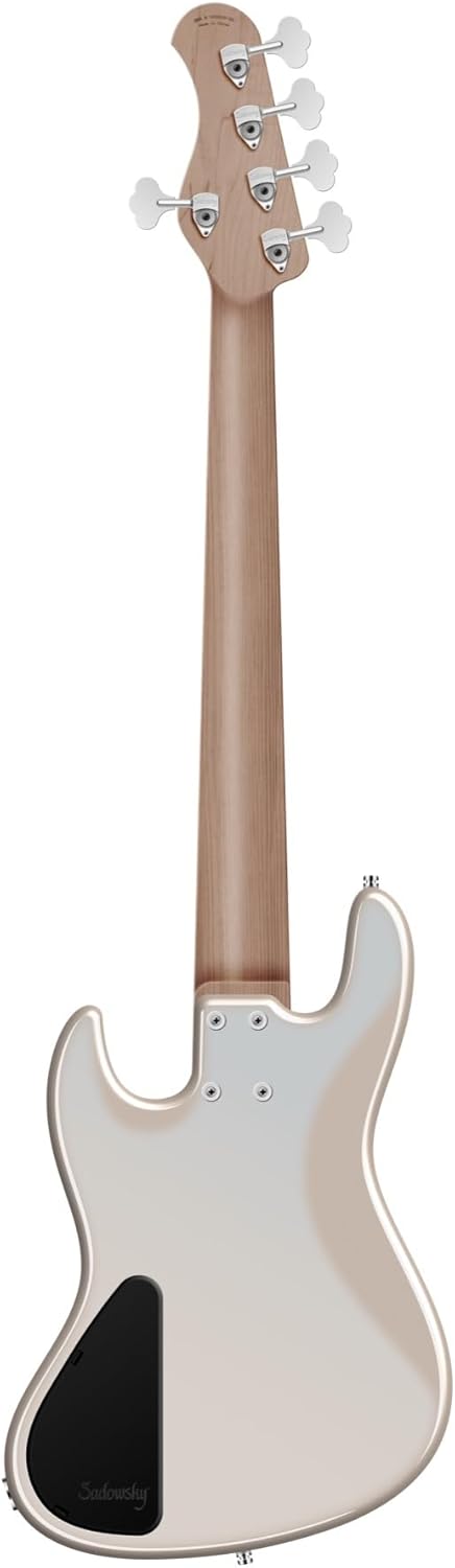 Sadowsky MetroExpress Vintage JJ 5-string Bass Guitar - Solid Champagne Metallic, Maple Fingerboard