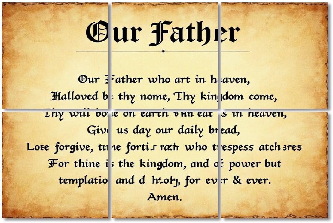 6 Pack Art Acoustic Panels Sound Absorbing Christian Prayer Inspirational Quotes Scripture Decorative Title Our Decorative Soundproof Wall Panels Self Adhesive for Recording Studios Office 72