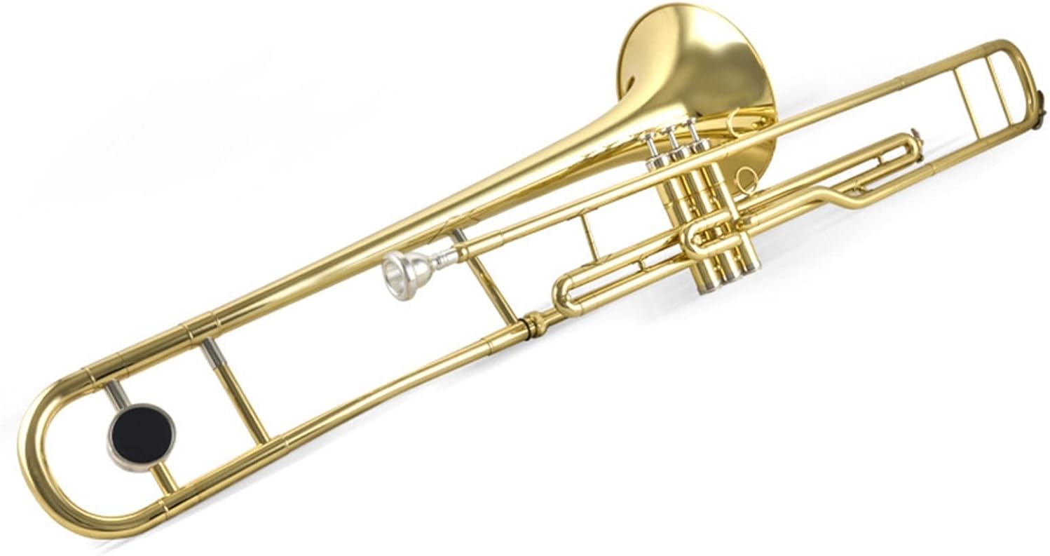 TSTS B-Flat Lacquered Gold Brass Standing Key Trombone Beginner Trombone