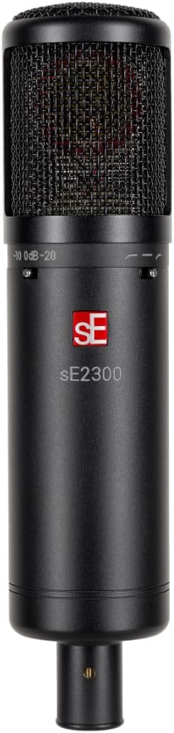 SE ELECTRONICS - 2300 Multi Pattern Large Diaphragm Condenser Mic with Shockmount and Filter