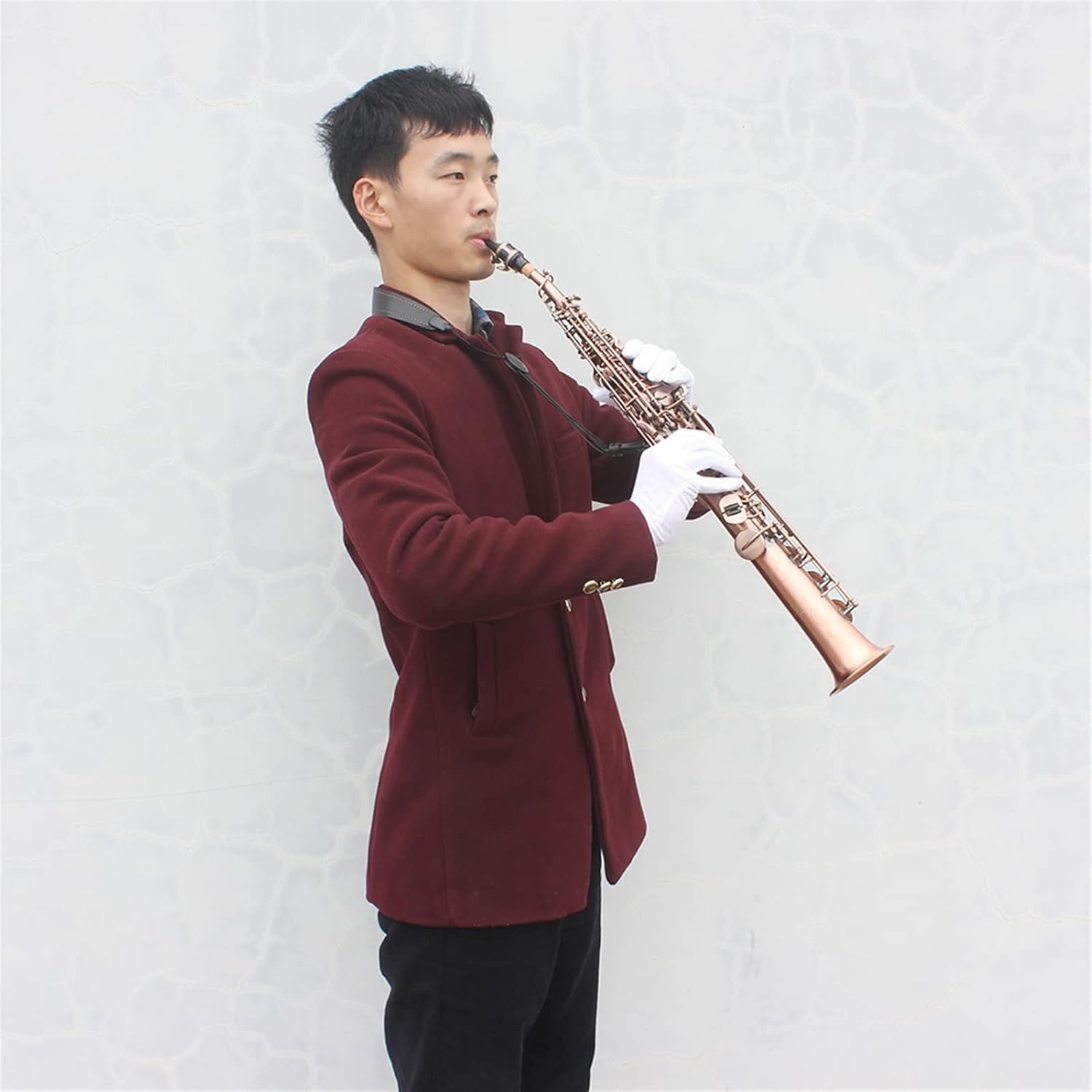 Professional Bronze Straight Bb Saxophone Sax Woodwind Instrument Abalone Shell Key Carve Pattern Student Saxophone