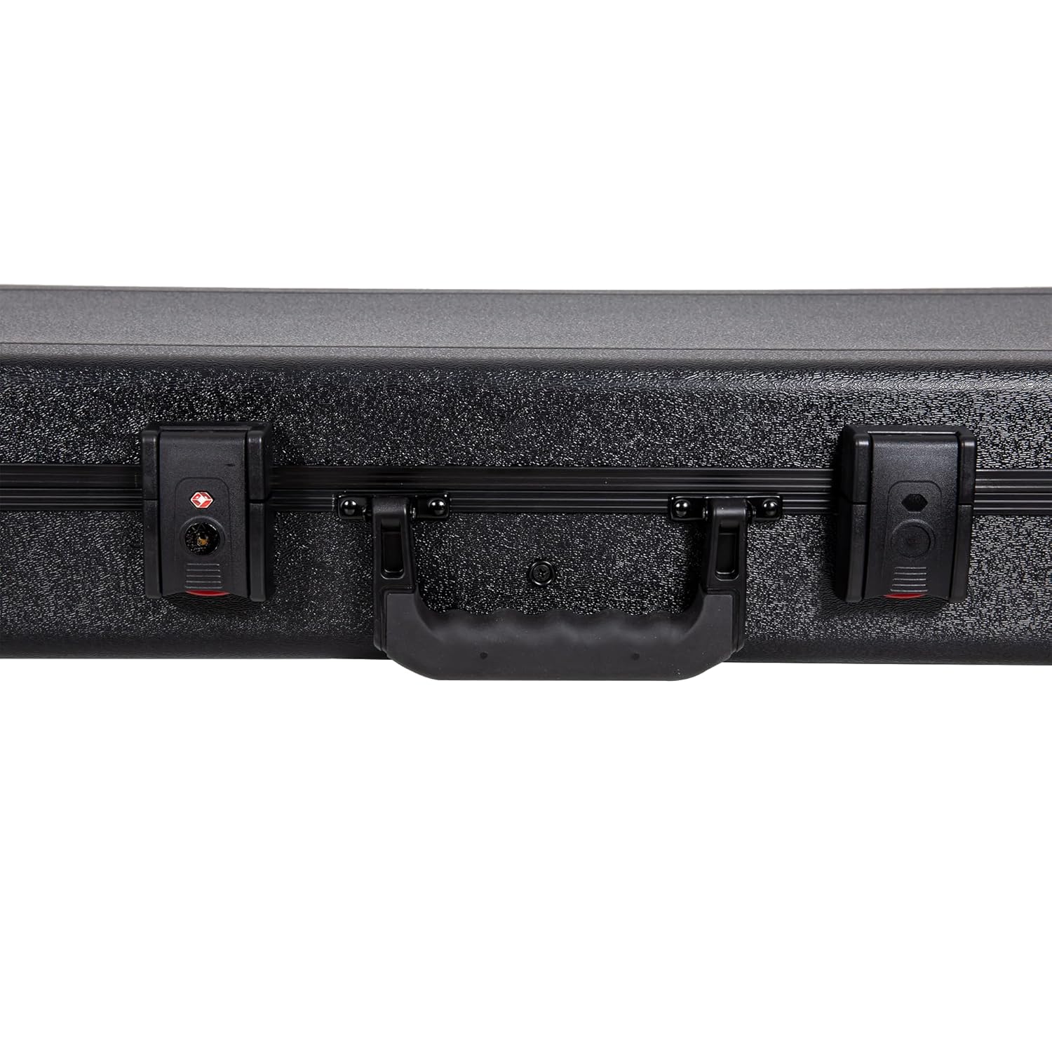 Crossrock ABS Bass Guitar Flight Case for Fender Jazz & Precision | Black Matte Finish, Burgundy Velvet Interior, TSA Lock – Premium Molded Series